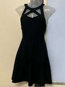 SHEIN BRANDED Chic Black Mini Dress