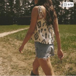 Zara New Limited Edition Cotton Bohemian Top