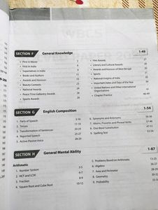 WBCS General Studies For Preli And Main Examinatio