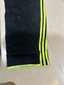 Adidas Original Black Track Pants | Neon Logo