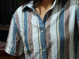 Striped Button-Down Shirt