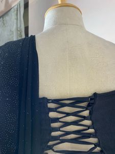 Black full stonework Sari