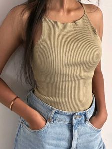 Zara Ribbed Halter Top