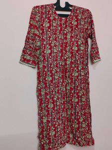 Elegant Floral Print Kurta