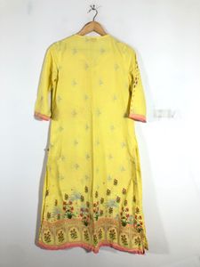 Yellow Printed Kurta(Women’s)