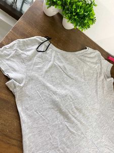 Gray Embellished Tee