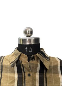 Sleeveless Checkered Top &amp; Black Shorts