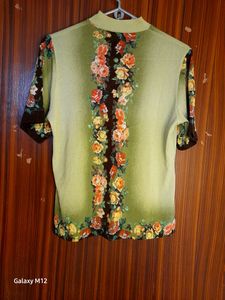 Warm Winter Top Half Sleeve Floral Pattern