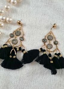 Black Tassel Earring