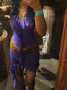 Purple Halter Bodycon Mini Dress