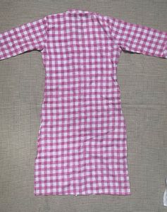 Pink Checkered Kurti Pant Set