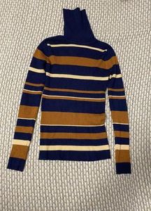 Striped Turtleneck Top