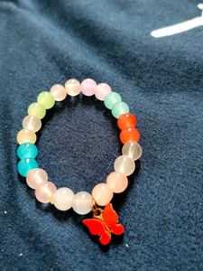 Butterfly Charm Beaded Bracelet