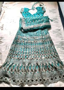 Gorgeous Green Lehenga Choli Completely New