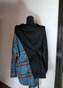 Stylish Plaid Patchwork Top