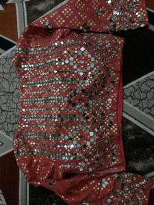 Elegant Mirror Work Ethnic Gown