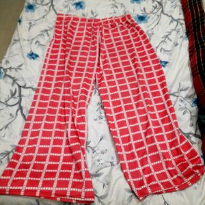 Red Patterned Palazzos