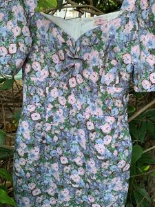 Korean Floral Bodycon Dress