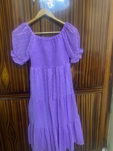 Cute Purple Polka Dot Dress