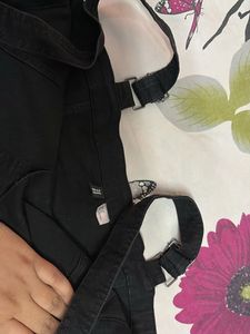 Button Down Pinafore Shaped Dress