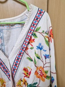 Floral Print Wrap Top