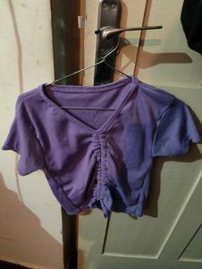 Purple Drawstring Top