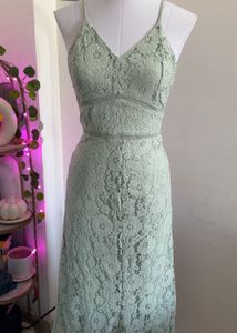 Sage Green Lace Dress