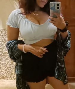 Cute Blue Puff Sleeve Top