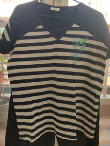 Striped night pajama Set