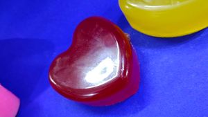 2 Handmade Heart Shaped Glycerine Soaps