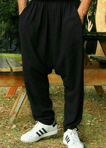 Black Drop Crotch Pants