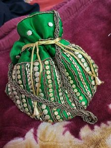 Green Potli Bag
