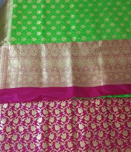 Patli Pallu Banarasi Silk Saree