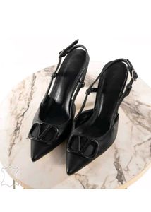 Typographic Applique Slingback Kitten Heels
