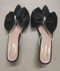 Rhinestones Heels With Bow