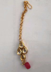 Kundan And Red Beads Dangling Choker