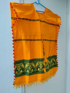 Orange &amp; Green Kaftan Kurti &amp; Dress
