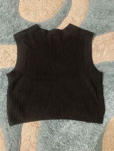 H&amp;M Black Knit Sweater Vest