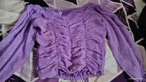 Purple Polka Dot Top