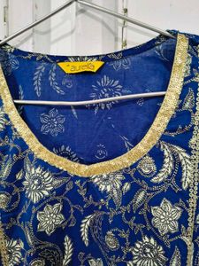 Aurelia Blue Printed Kurta Set