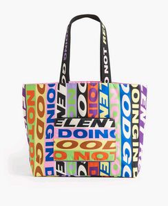 H&M Colorful Graphic Tote Bag