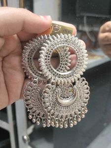 Silver Tone Dangle Earrings