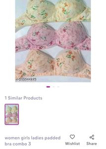 Floral Padded Bra - Combo 3