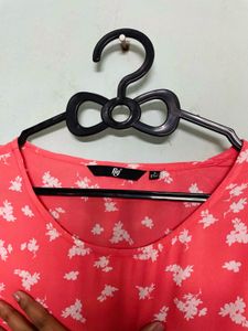 Coral Floral Midi Dress