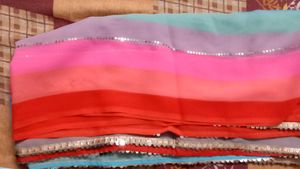 Colourful Saree With Blouse Petticoat