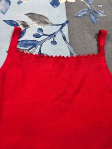 Red Sleeveless Tank Top