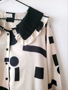 CREAM DRESS W/ COLLAR