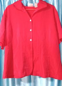 Vibrant Red Short Sleeve Shirt