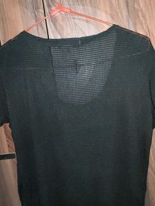 Black Rhinestone Embellished Top