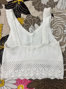White Knit Tank Top